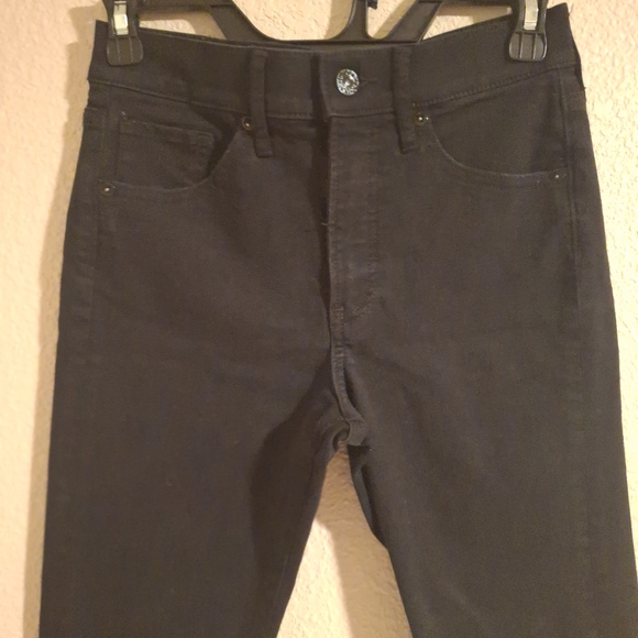 Womens Express Size 0 Reg Black Jeans Skinny Mid Rise - Picture 2 of 5
